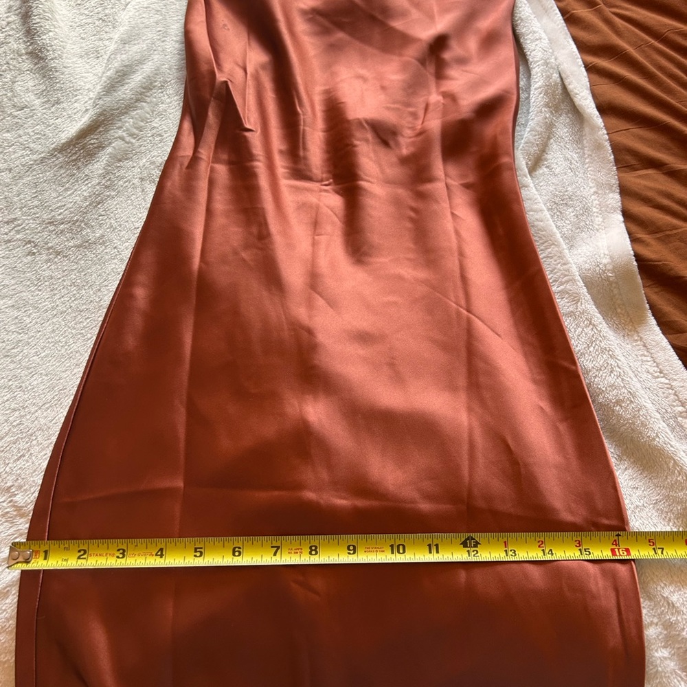 Salmon Petal & Pup Satin slip dress - Picture 8 of 13